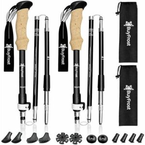 Collapsible Nordic Trekking Poles Pair Walking Sticks